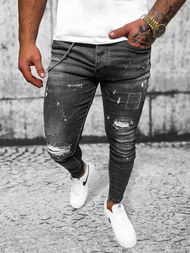 Herren Jeanshose Schwarz OZONEE O/MB463