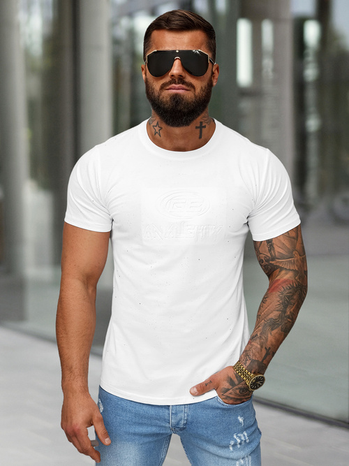 Herren T-shirt Weiß OZONEE O/QQ1390