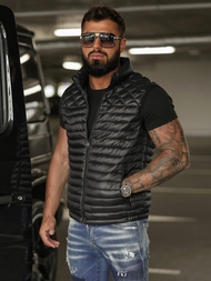 Herren weste schwarz OZONEE JS/16M9333/392BZ