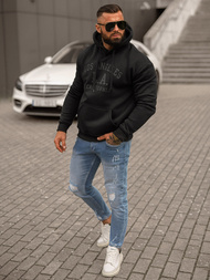 Herren Kapuzenpullover Schwarz OZONEE JS/8B1356/3