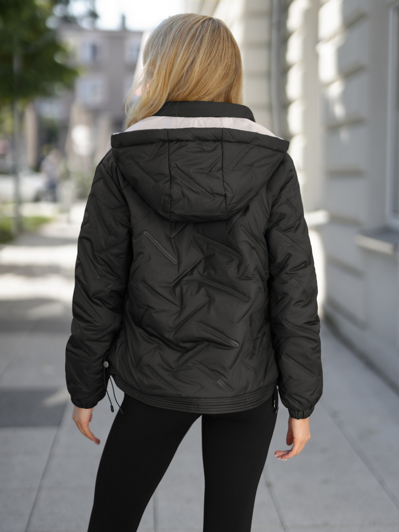 Damen Jacke Schwarz-Beige OZONEE JS/16M9315/392B