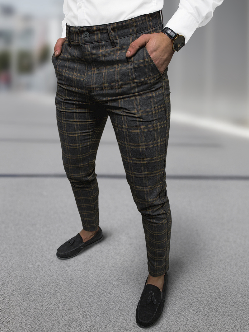 Herren Chino Hose Anthrazit OZONEE DJ/5632