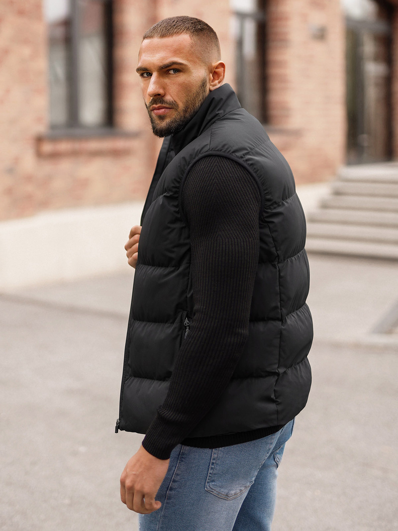 Herren Weste Schwarz OZONEE JS/18M1159/392Z