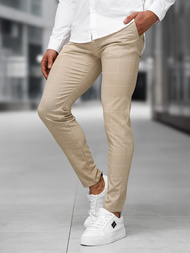Herren Chino Hose Beige OZONEE DJ/5505Z