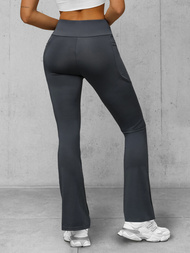 Damen Leggings mit Breiten Beinen Anthrazit JS/35K1603/5