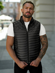 Herren weste schwarz OZONEE JS/16M9333/392B