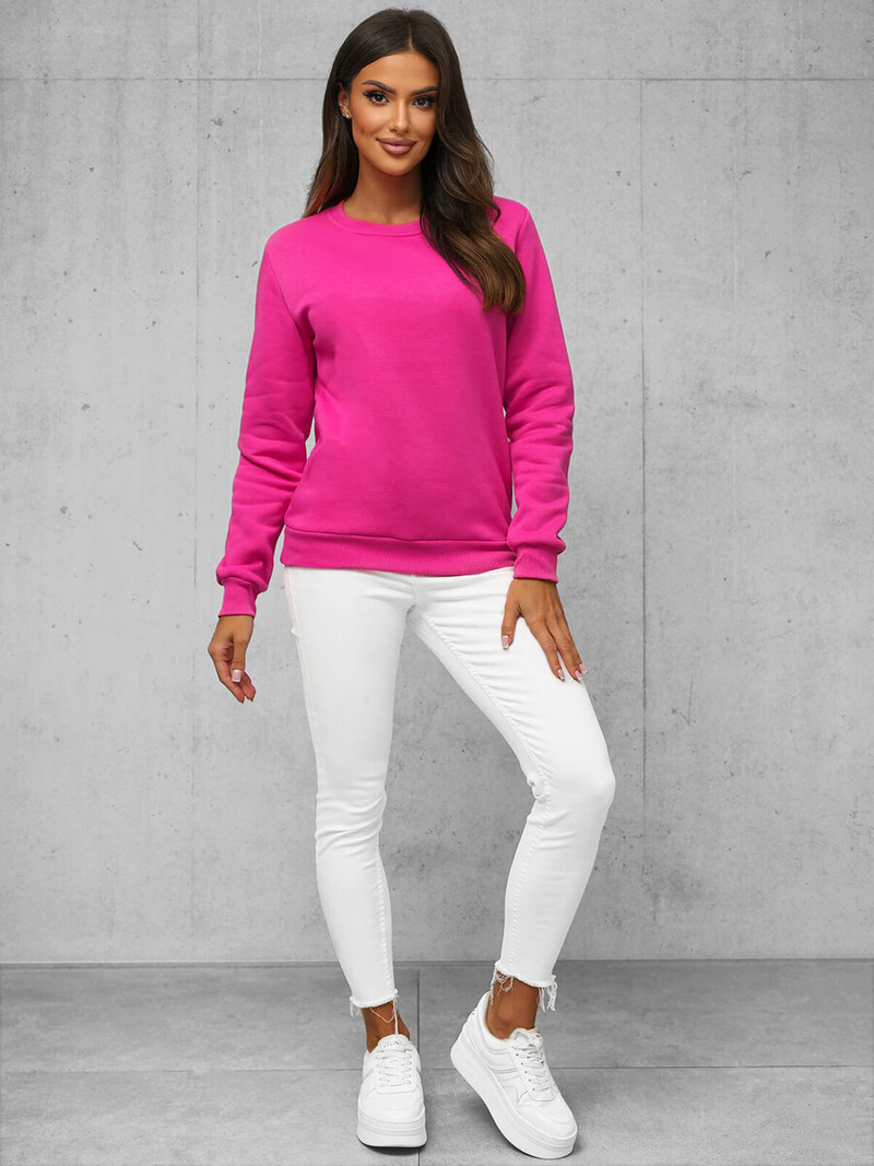Damen sweatshirt dunkelrosa OZONEE JS/W01Z