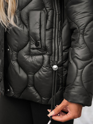 Damen Jacke Schwarz-Braun OZONEE JS/5M3226/392A