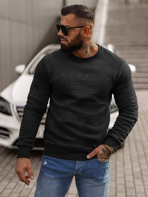 Herren Sweatshirt Schwarz OZONEE JS/8B1360/3
