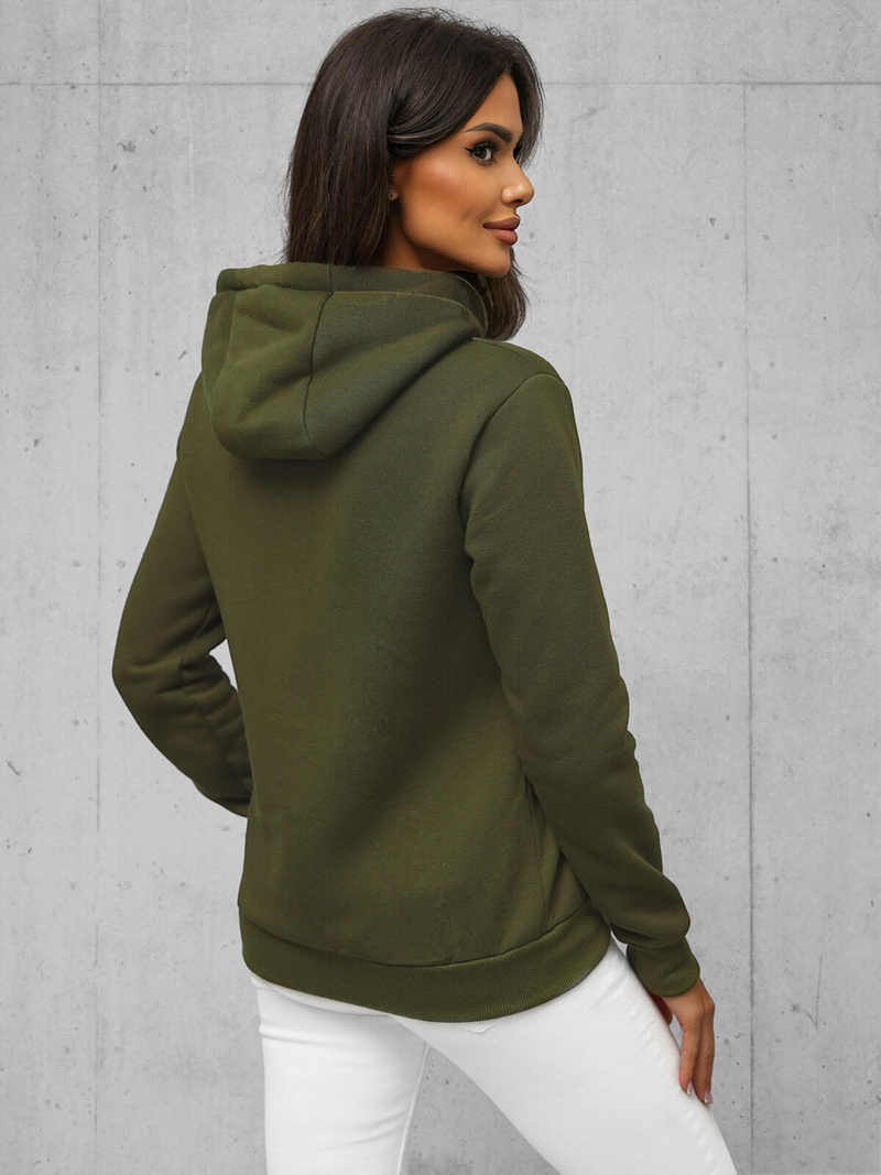 Damen Kapuzenpullover Khaki OZONEE JS/W03Z