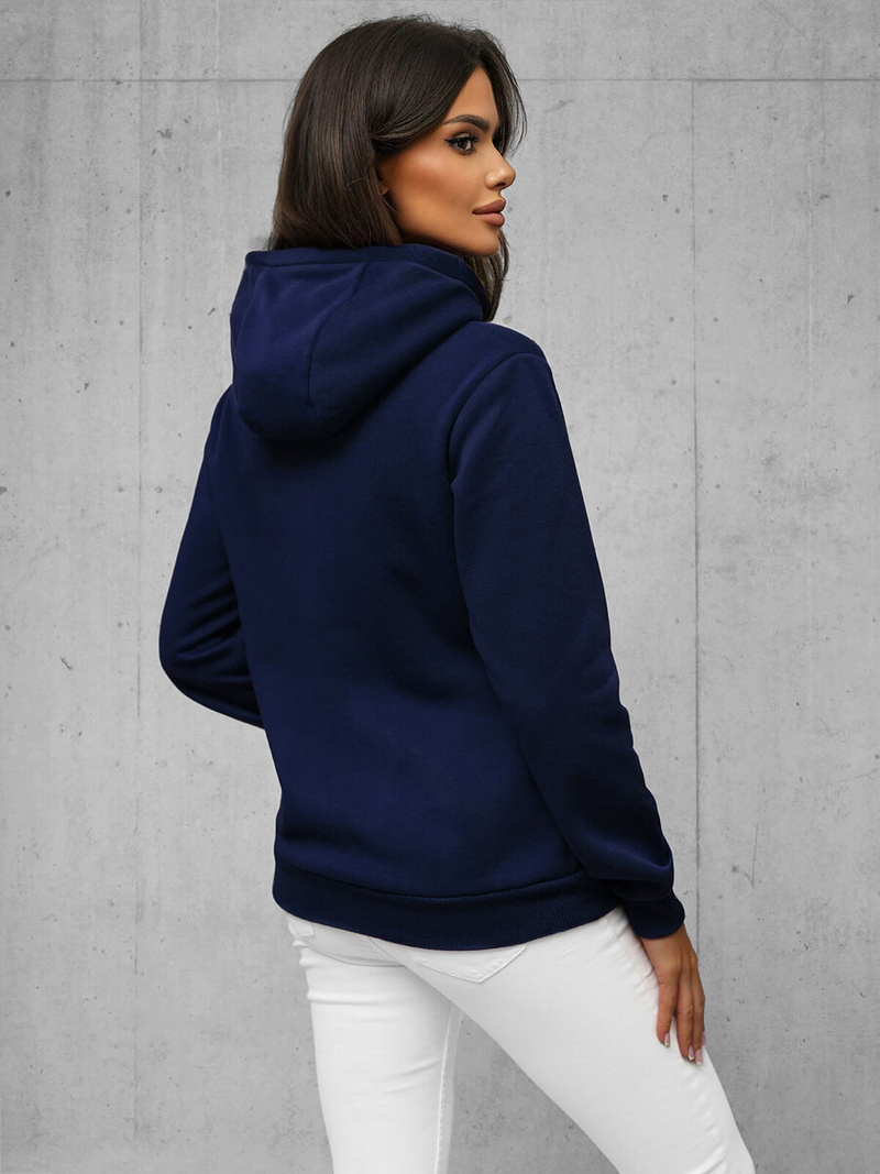 Damen Kapuzenpullover Dunkelblau OZONEE JS/W02Z