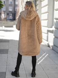 Lange Damen Winterjacke Schwarz OZONEE JS/5M3352/392