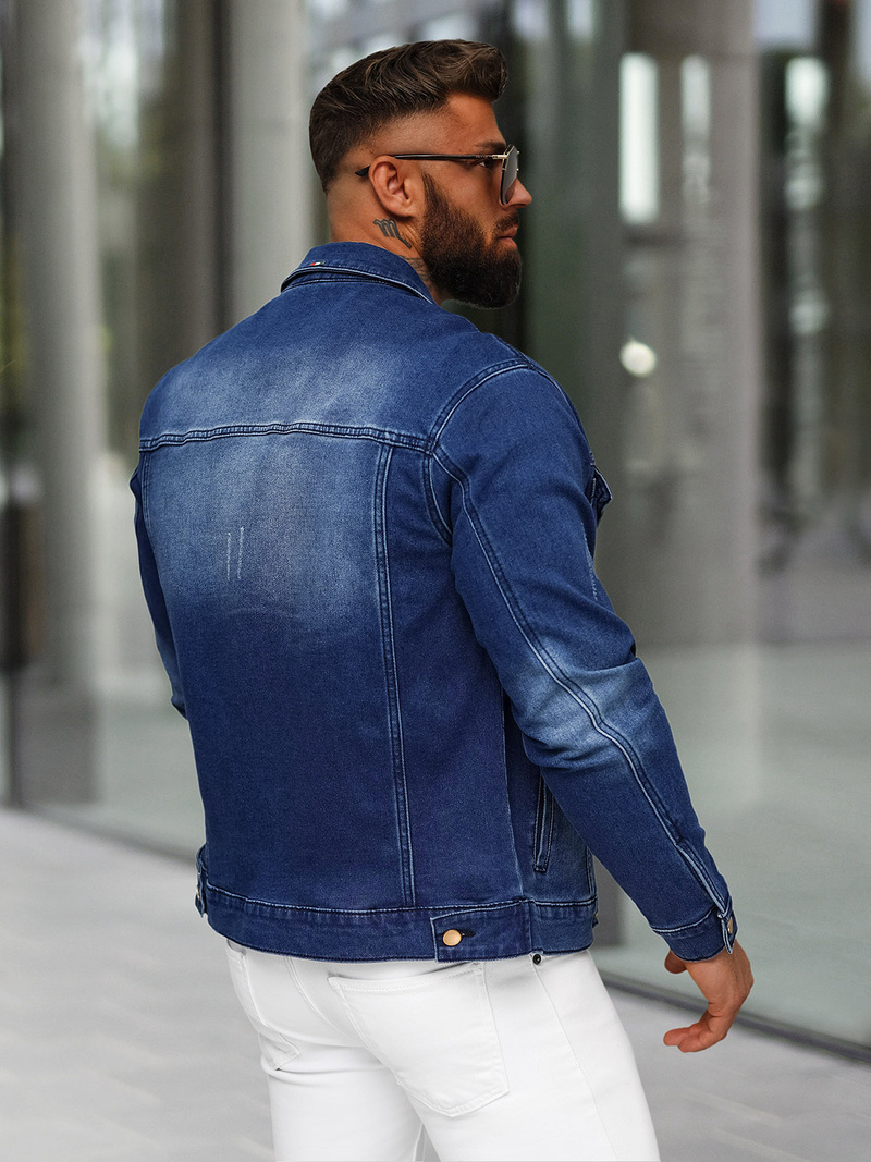 Herren Jeansjacke Blau OZONEE NB/MJ514BS