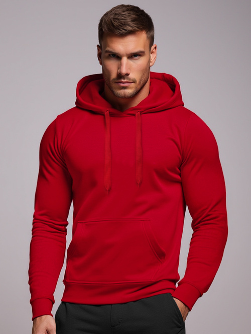 Herren Kapuzenpullover dunkelrote OZONEE JS/2009Z