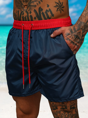 Herren Badeshorts Dunkelblau/Rot OZONEE JS/17K560/25A