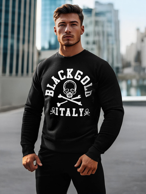 Herren Sweatshirt Schwarz OZONEE NB/MF2013Z