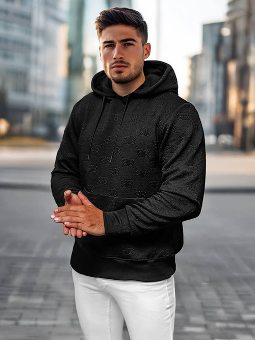 Herren Kapuzenpullover Schwarz OZONEE JS/3B566Z