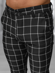 Herren Chino Hose Schwarz OZONEE DJ/5522Z