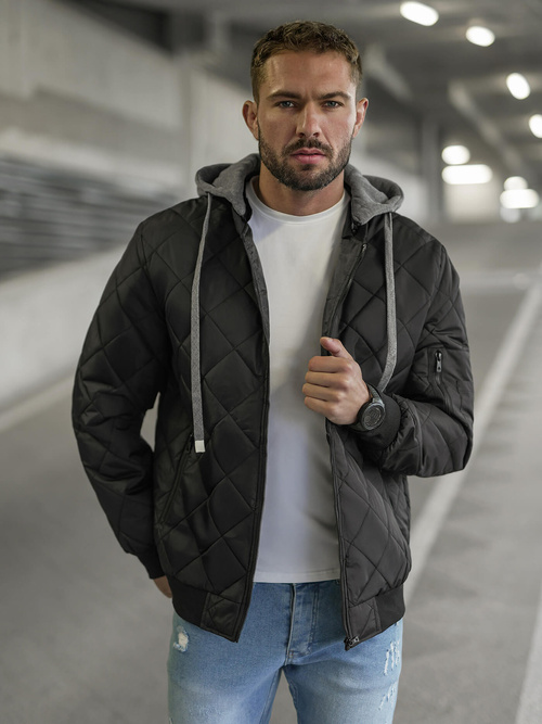 Herren Jacke Schwarz OZONEE JS/8M986/392Z