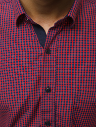 Herren Hemd Rot OZONEE B/K60