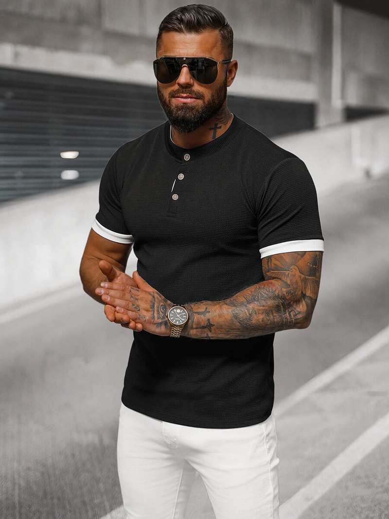 Herren T-shirt Schwarz OZONEE O/M011