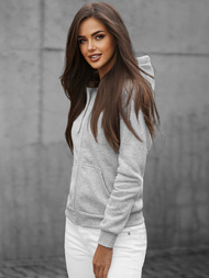 Damen Kapuzenpullover Grau OZONEE JS/W03Z