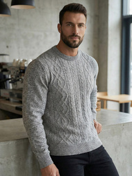 Herren Pullover Grau OZONEE JS/59B3610/2