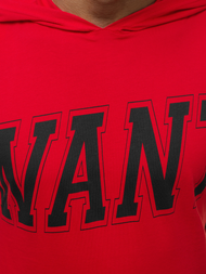 Herren Tank Top mit Kapuze Rot OZONEE B/60042Z