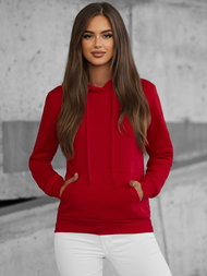 Damen Kapuzenpullover Dunkelrot OZONEE JS/W02Z