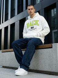 Herren Kapuzenpullover Weiß OZONEE O/TT30513Z