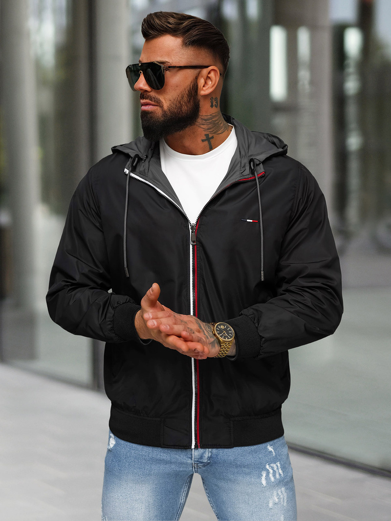 Herren Zweiseitige Jacke Grau OZONEE JS/16M9207/92