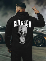 Herren Kapuzenpullover Schwarz OZONEE JS/21B1903/3