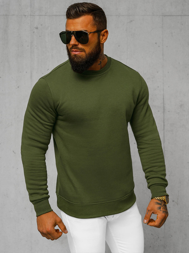 Herren Sweatshirt Khaki OZONEE JS/2001-10Z