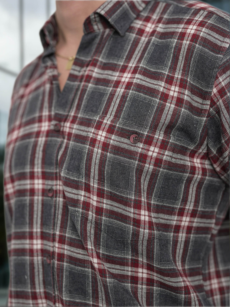 Herren Hemd Weinrot OZONEE V/V178