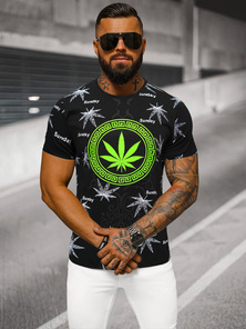 Herren T-shirt Schwarz OZONEE O/T139/3