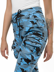 Damen Chino Jogger Blau Schwarz OZONEE O/802