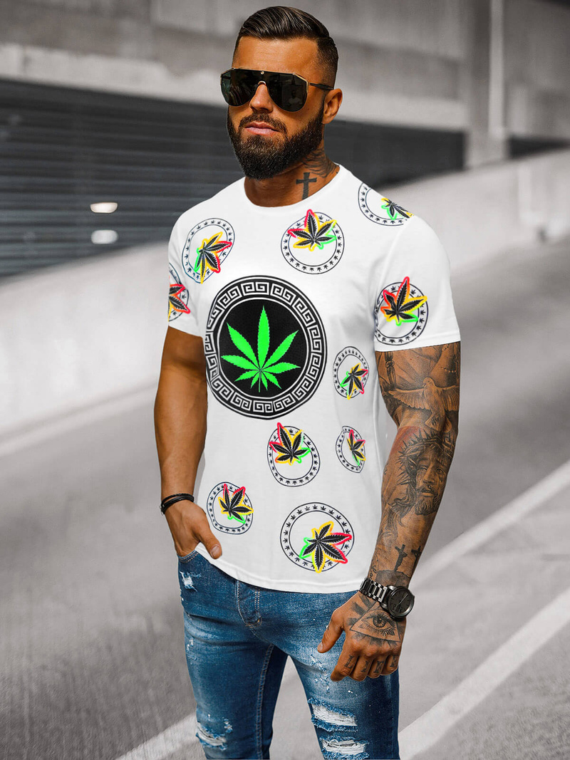 Herren T-shirt Weiß OZONEE O/T135/1