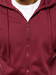 Herren Kapuzenpullover Dunkel Weinrot OZONEE JS/2008 