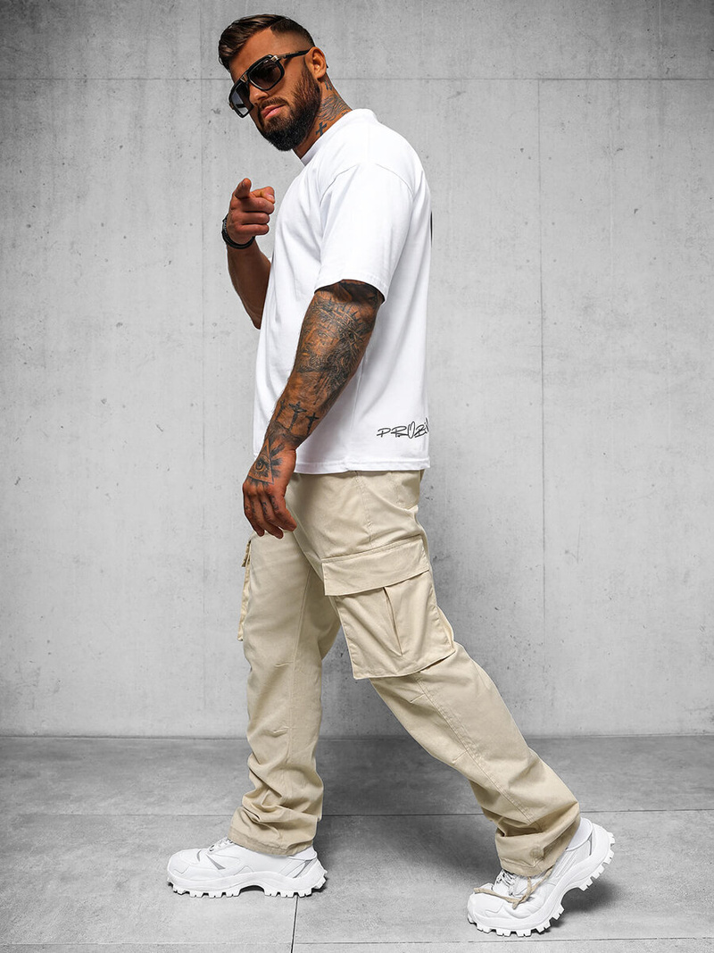 Herren Hose Beige OZONEE O/G3179Z