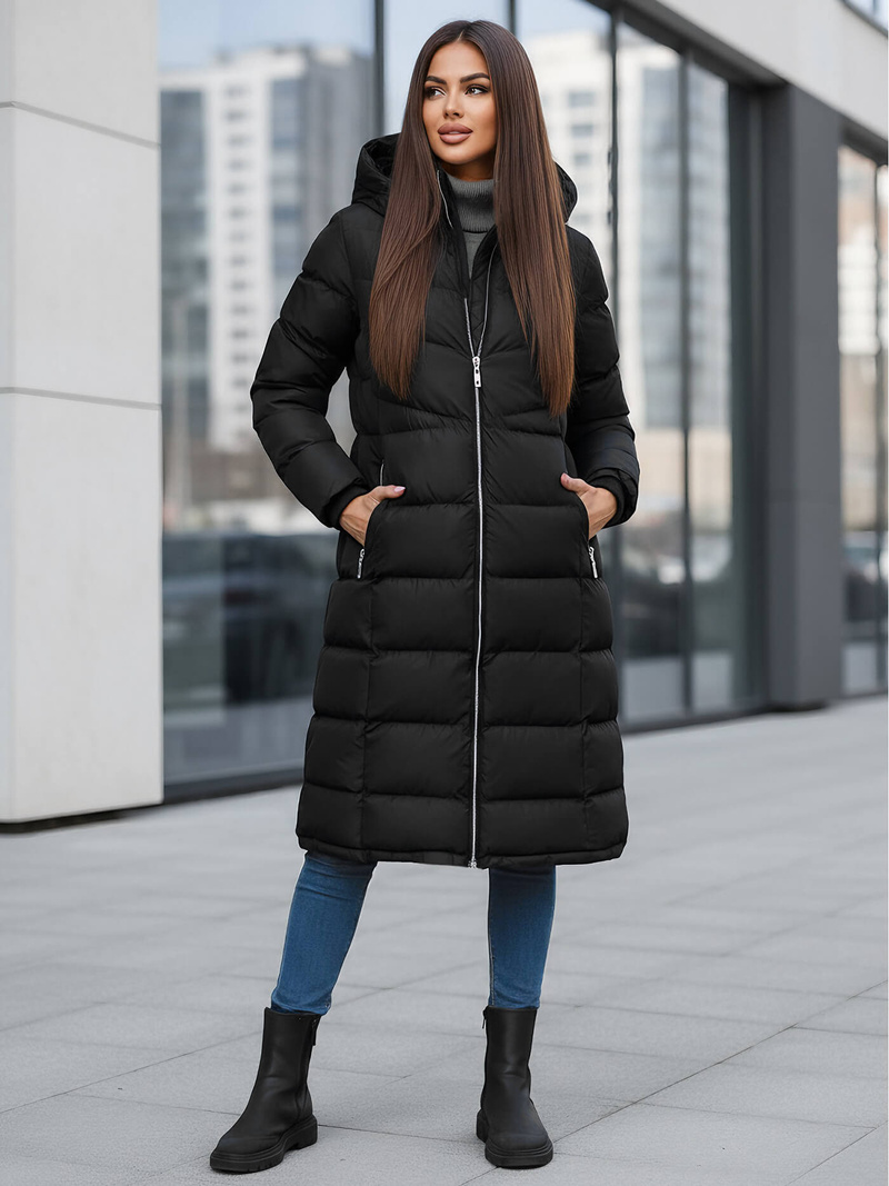 Damen Winterjacke Schwarz OZONEE JS/M736/392Z