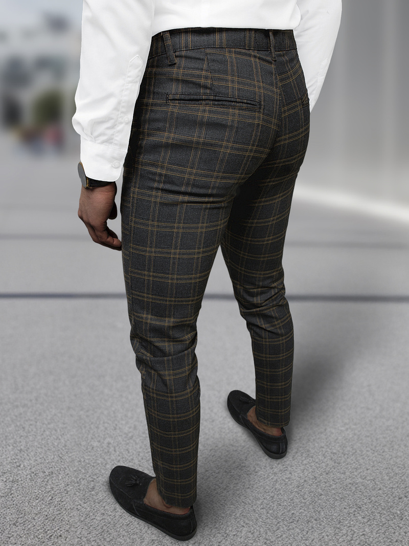 Herren Chino Hose Anthrazit OZONEE DJ/5632