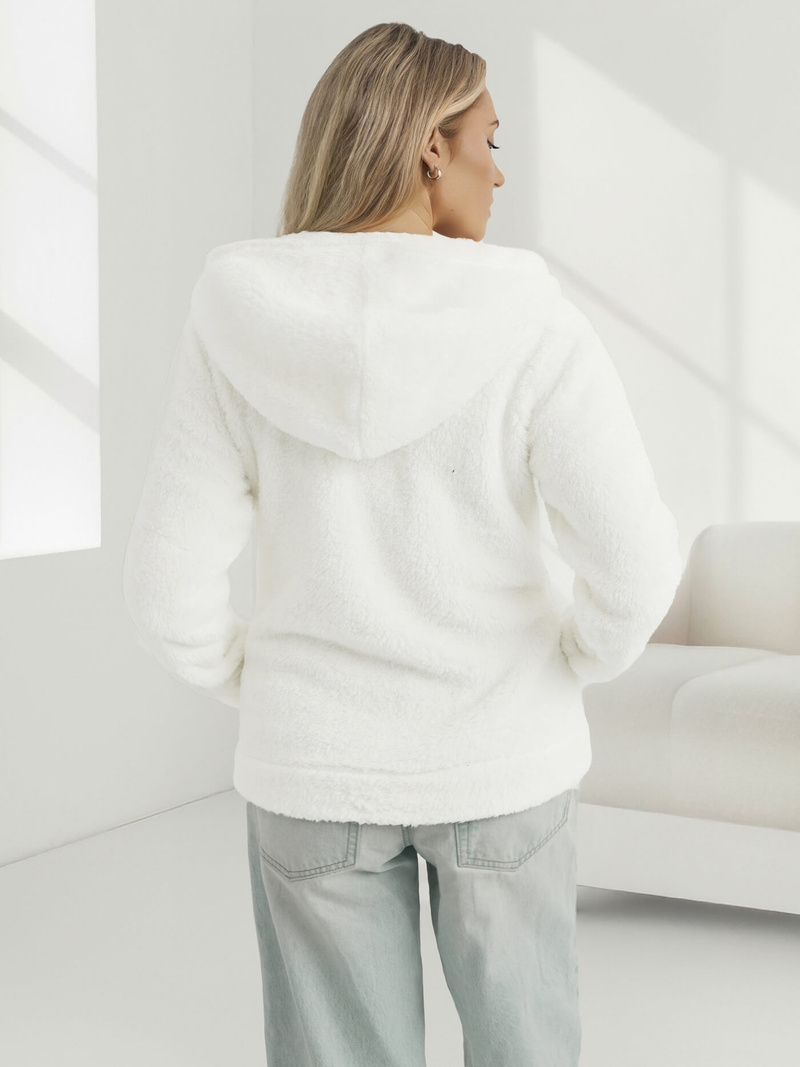 Damen Kapuzenpullover Weiß OZONEE JS/HH007/1