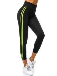 Damen Leggings Schwarz-Gelb OZONEE JS/YW06019/1/52