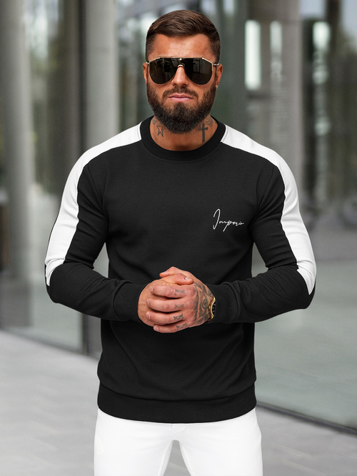 Herren Sweatshirt Schwarz OZONEE O/P2033Z