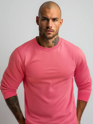 Herren Sweatshirt Rosa OZONEE JS/2001-10Z