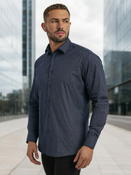 Herren Hemd Dunkelblau OZONEE V/V186