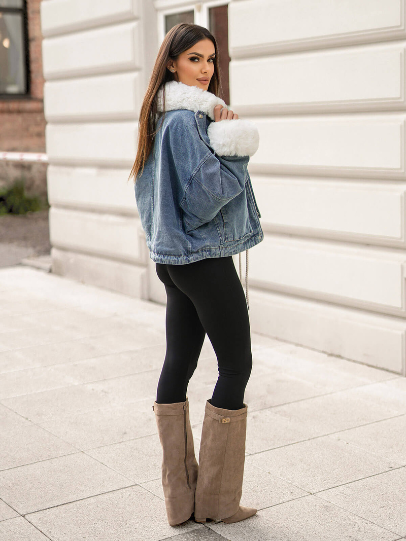 Damen Jeansjacke Blau OZONEE JS/11Z8219