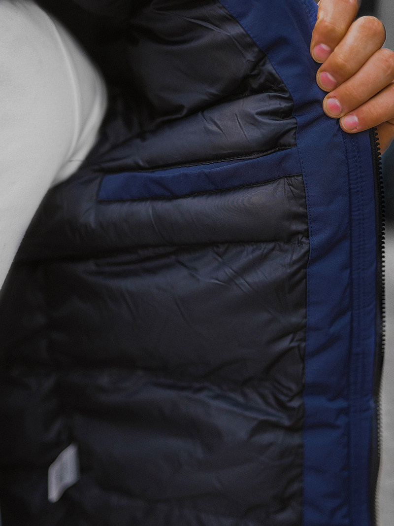 Herren Winterjacke Dunkelblau OZONEE JS/M2019/215