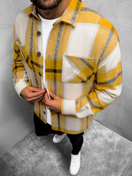 Herren Hemd Jacke Gelb OZONEE O/DR2020