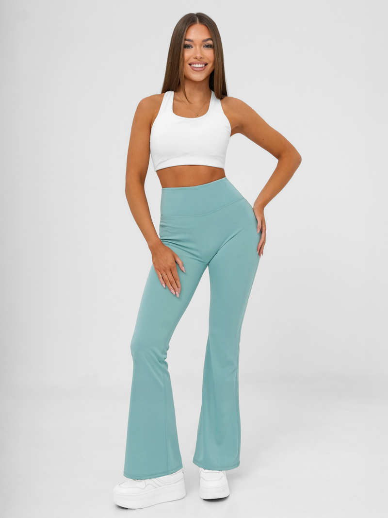 Damen Leggings mit Breiten Beinen Mintgrün JS/KTK006-J